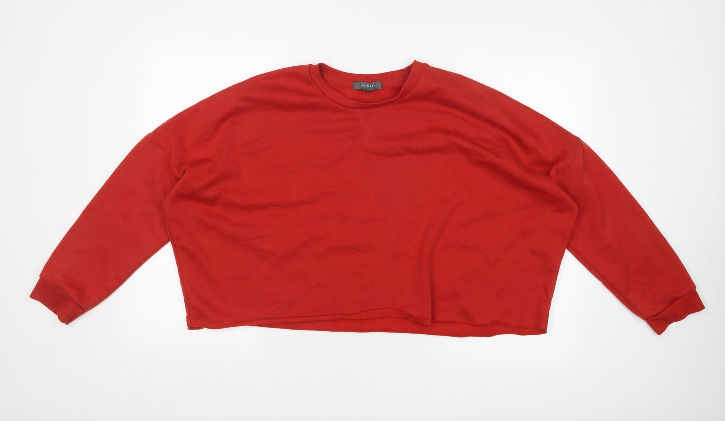 Primark Womens Orange   Pullover Sweatshirt Size L