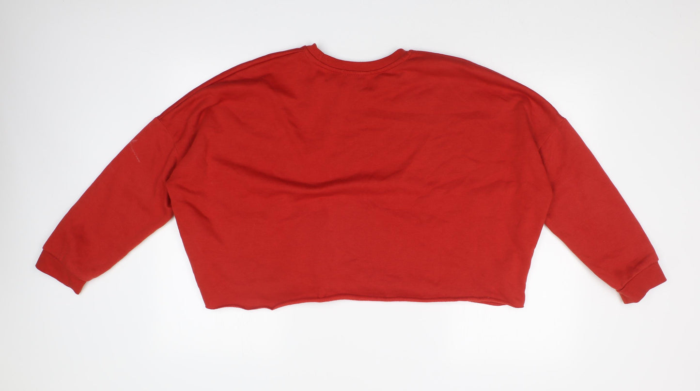 Primark Womens Orange   Pullover Sweatshirt Size L