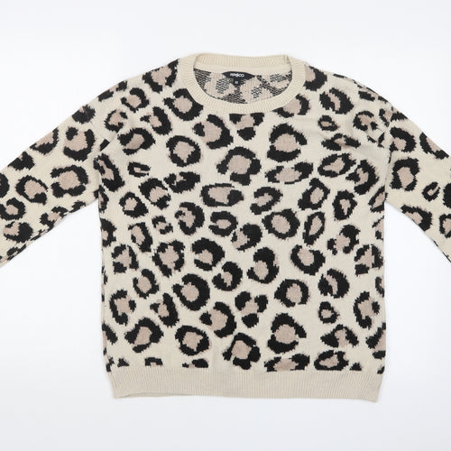 PEP&CO Womens Multicoloured Animal Print  Basic T-Shirt Size 10