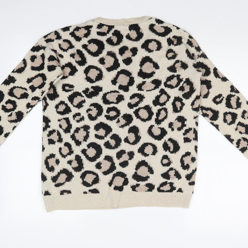 PEP&CO Womens Multicoloured Animal Print  Basic T-Shirt Size 10
