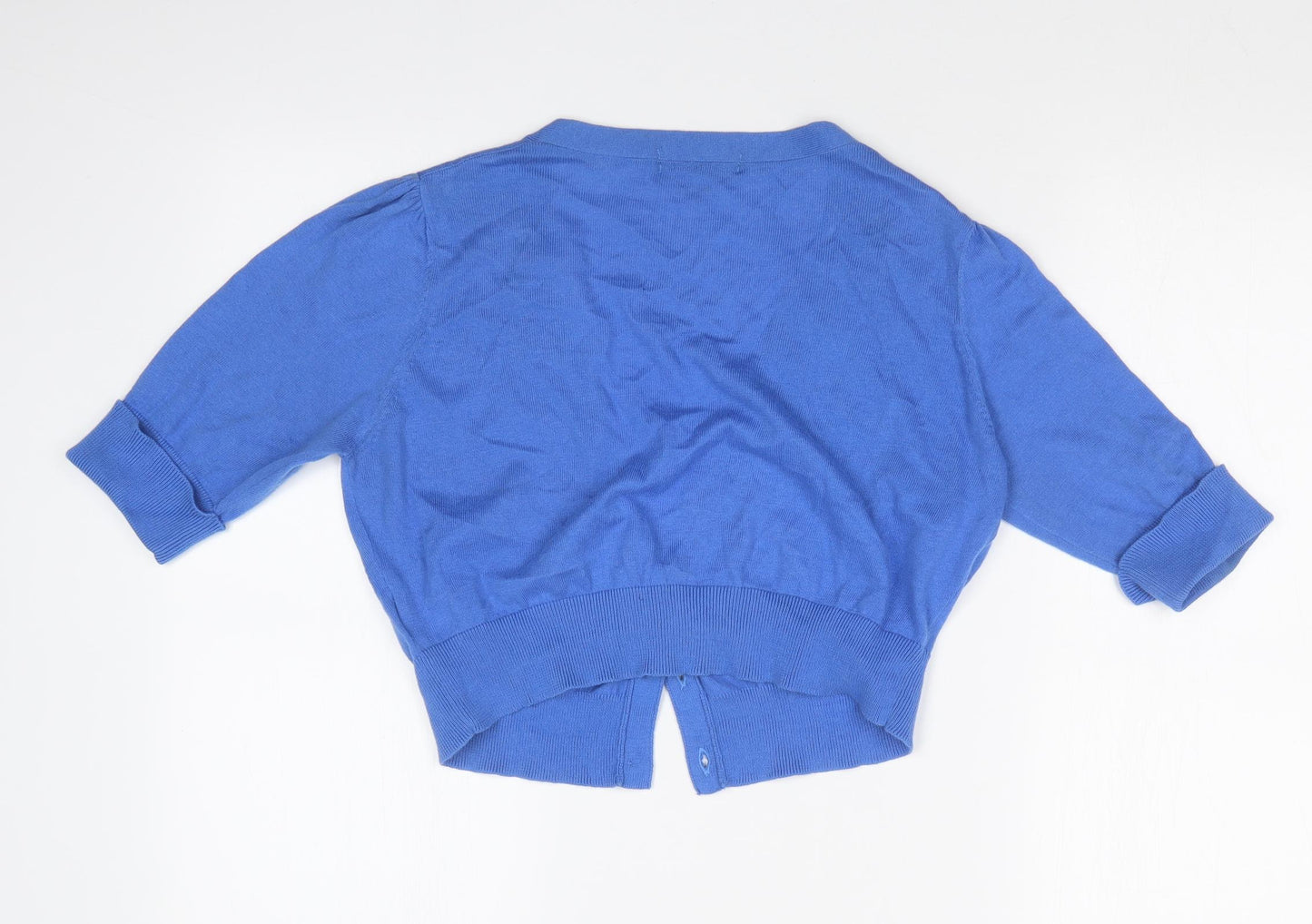 M&S Womens Blue   Cardigan Jumper Size 14