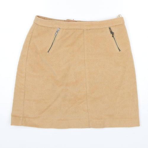 M&S Womens Brown   Mini Skirt Size 10