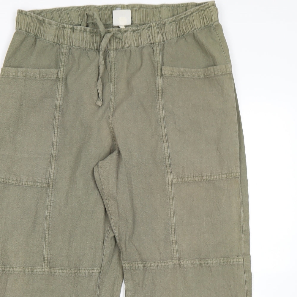 Pep Womens Green   Cropped Trousers Size L L22 in