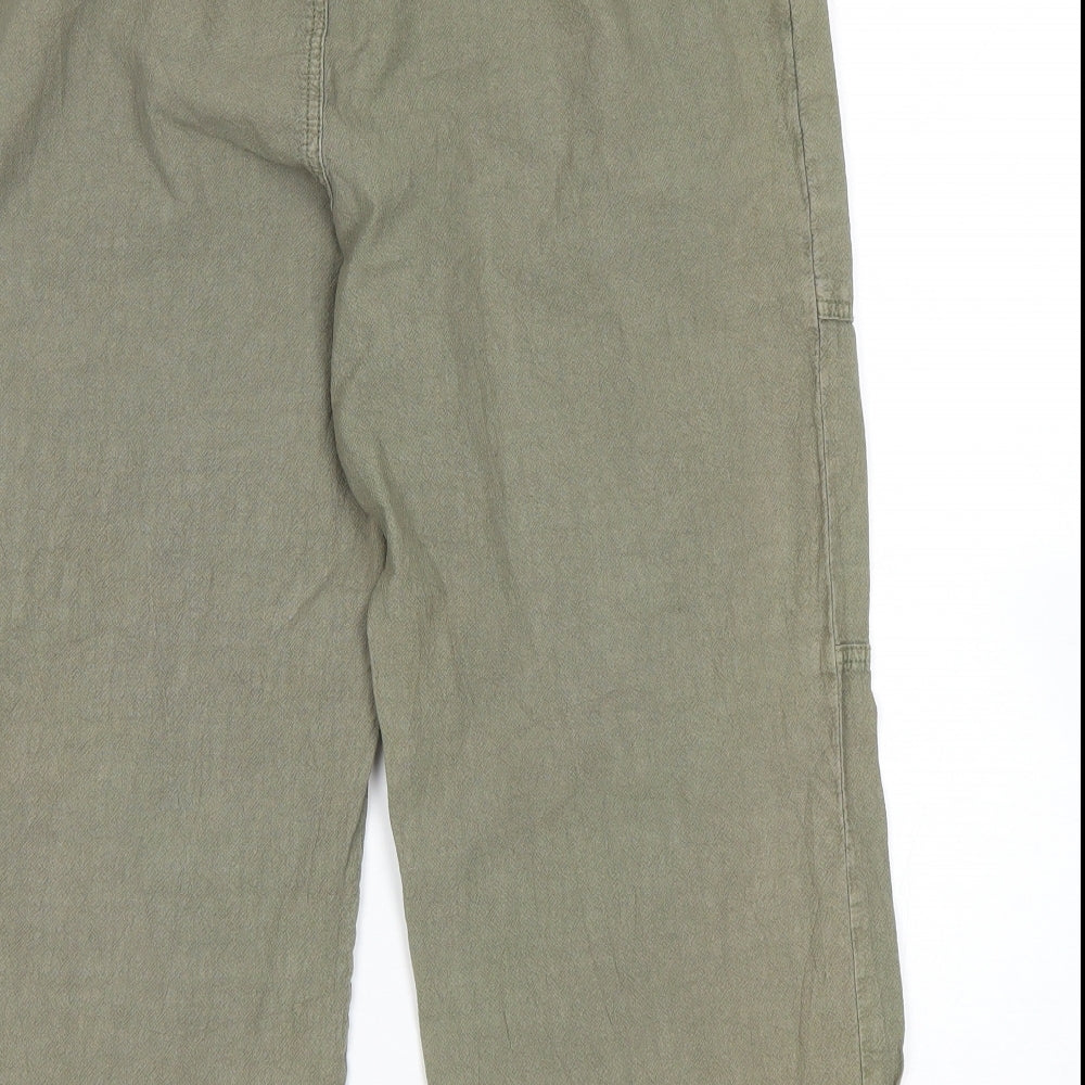 Pep Womens Green   Cropped Trousers Size L L22 in