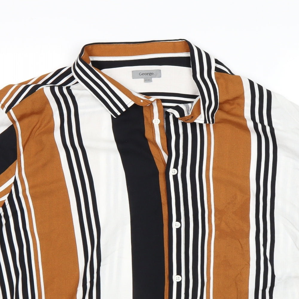 George Mens Multicoloured Striped   Button-Up Size 3XL