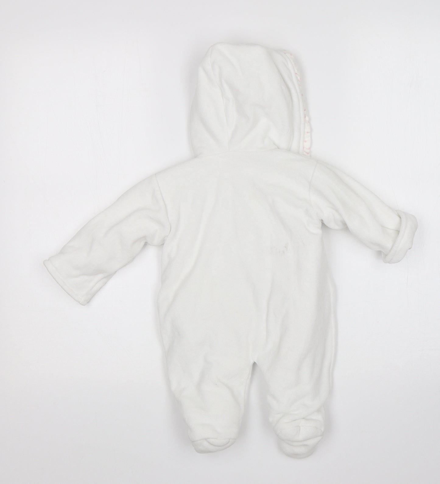 Little Nosh Girls White   Babygrow One-Piece Size 3-6 Months