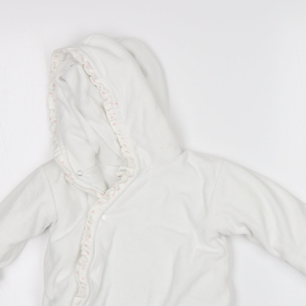 Little Nosh Girls White   Babygrow One-Piece Size 3-6 Months