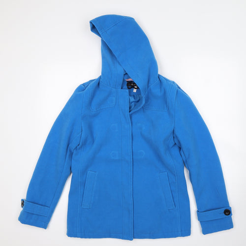 Brave Soul Womens Blue   Overcoat Coat Size 10