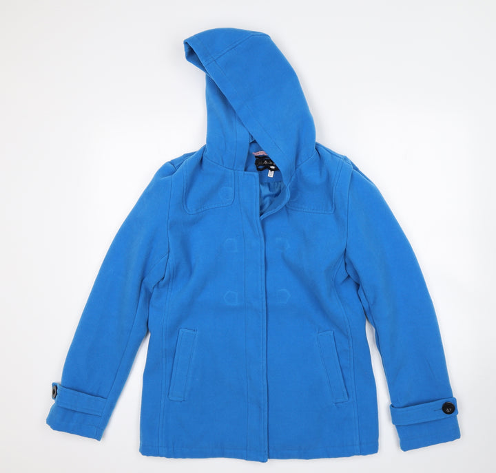 Brave Soul Womens Blue   Overcoat Coat Size 10