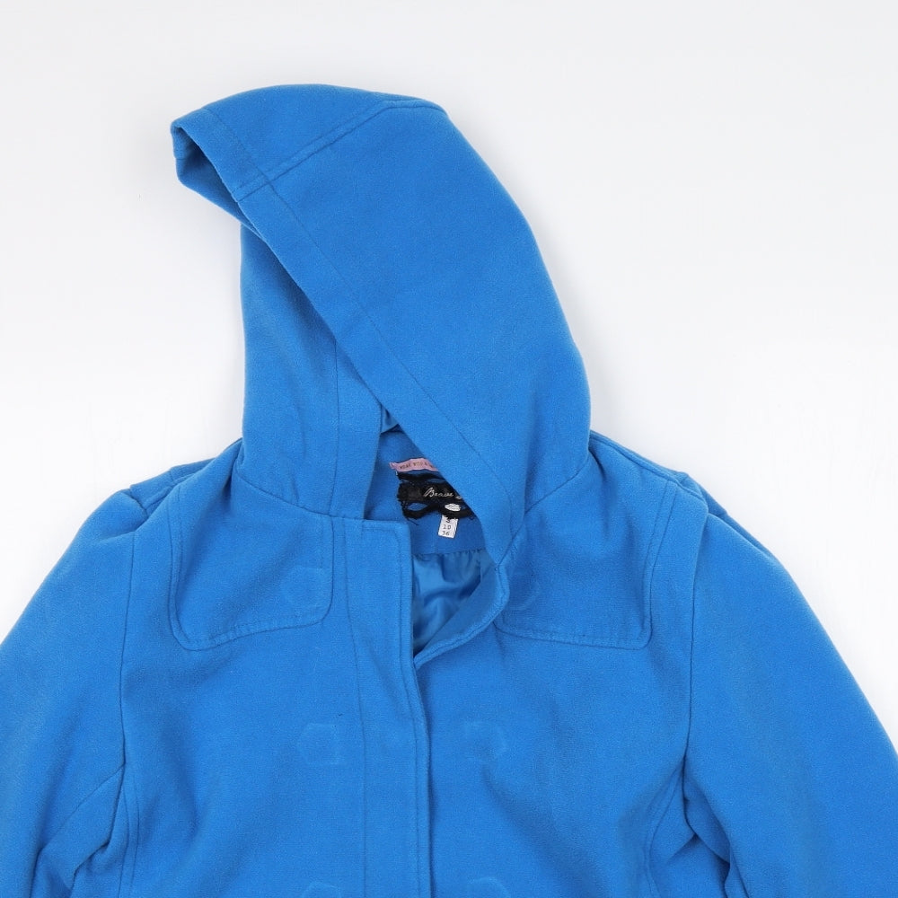 Brave Soul Womens Blue   Overcoat Coat Size 10