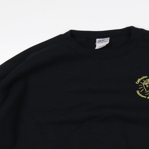 Gildan Womens Black   Pullover Sweatshirt Size L