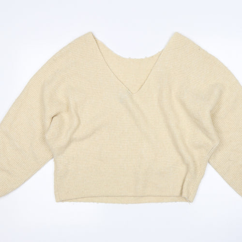 H&M Womens Beige   Pullover Jumper Size M