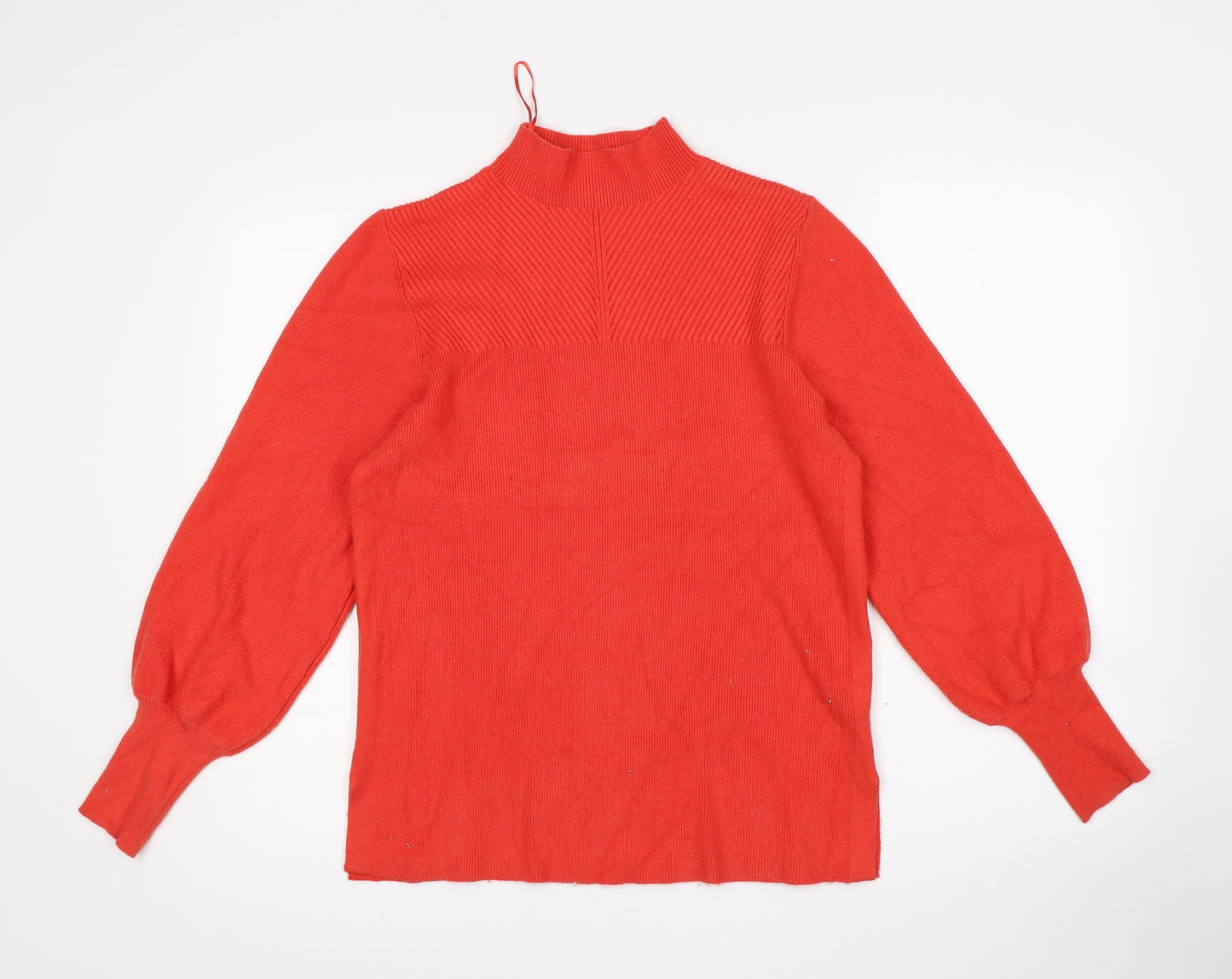 M&S Womens Orange   Pullover Jumper Size M