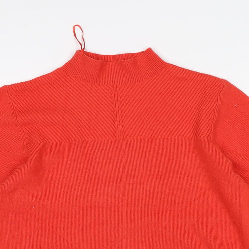 M&S Womens Orange   Pullover Jumper Size M