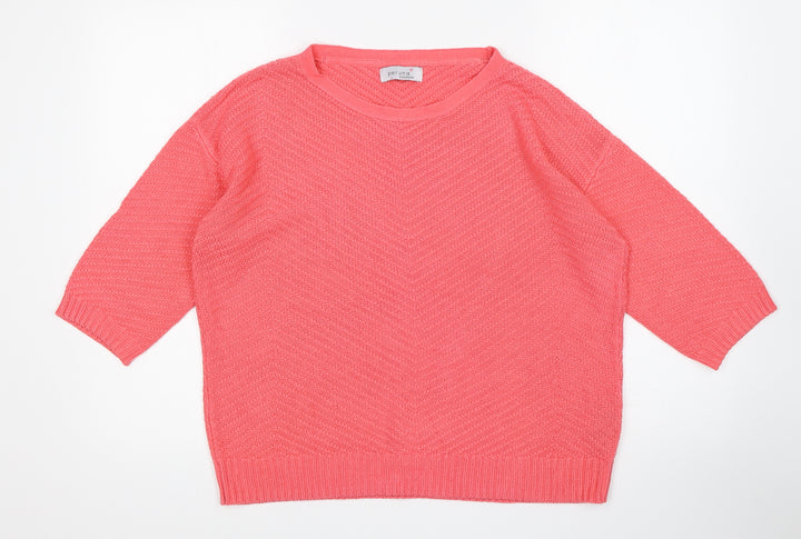 Per Una Womens Pink Pullover Jumper Size 14