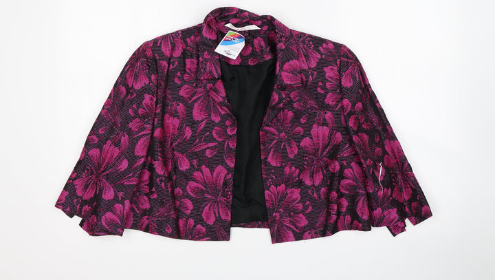 Libra Womens Multicoloured Floral  Shrug Jumper Size 12