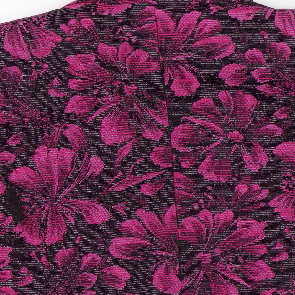 Libra Womens Multicoloured Floral  Shrug Jumper Size 12