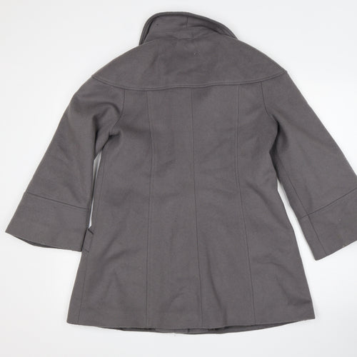 Lilya Womens Grey   Overcoat Coat Size 12