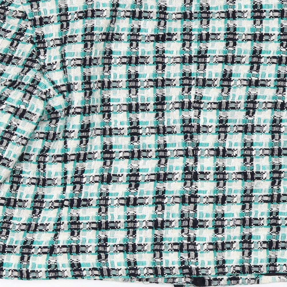 Jaeger Womens Multicoloured Check  Jacket Blazer Size 14