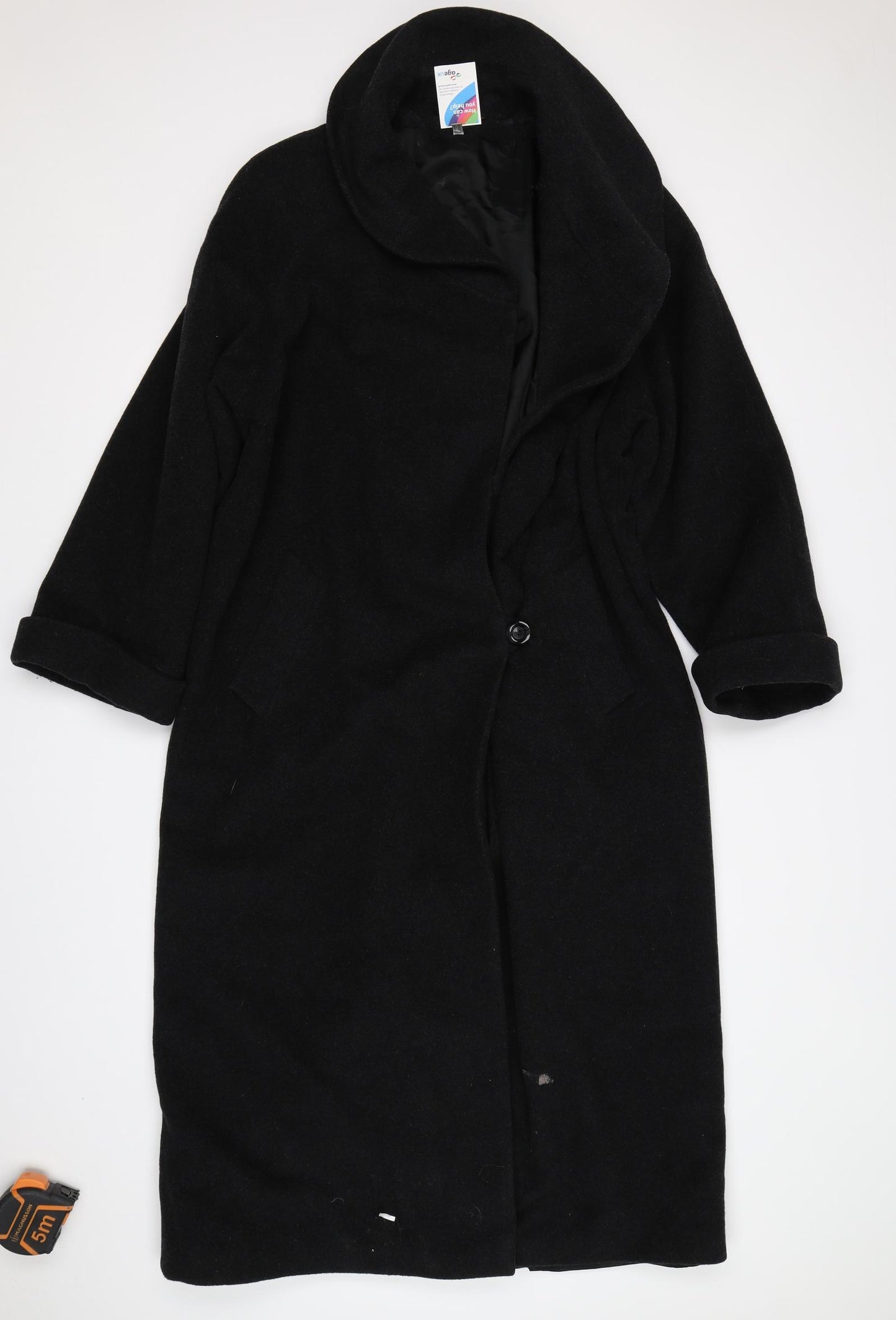 pier angelini Womens Black   Trench Coat Coatigan Size 12