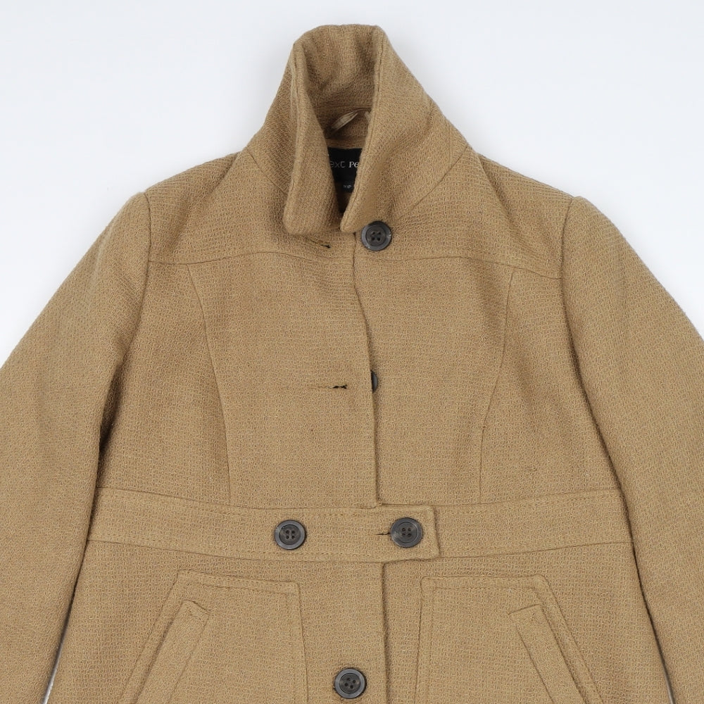 NEXT Womens Brown   Overcoat Coat Size 10