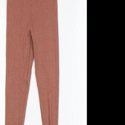 Boohoo Womens Pink   Capri Leggings Size 8 L23 in