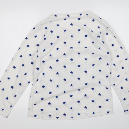 Selena Secrets Womens White Polka Dot  Top Pyjama Top Size 10