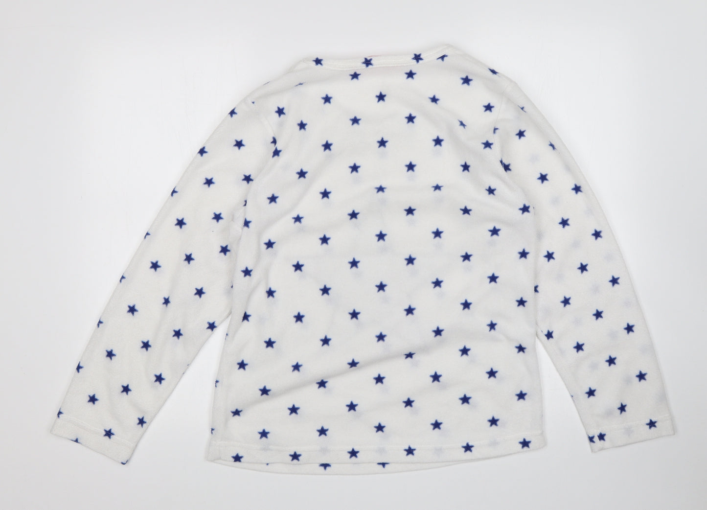 Selena Secrets Womens White Polka Dot  Top Pyjama Top Size 10