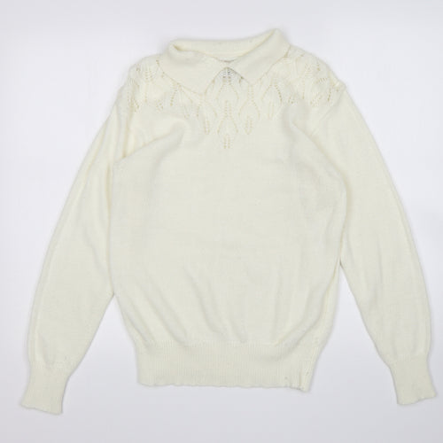 Red Baron Womens Ivory   Pullover Jumper Size S
