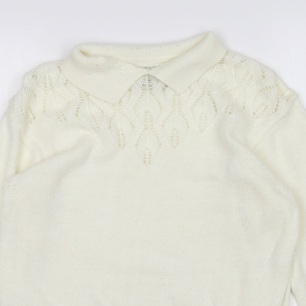 Red Baron Womens Ivory   Pullover Jumper Size S