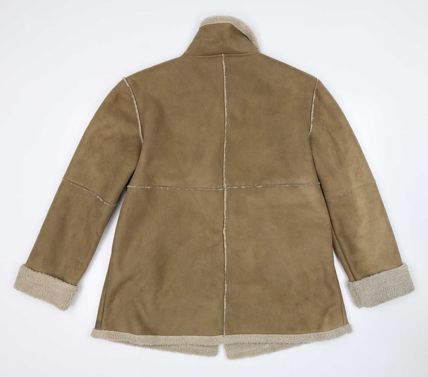 David Barry Womens Brown   Overcoat Coatigan Size 16