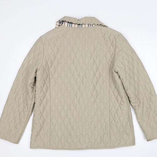 Finesse Womens Beige   Quilted Coat Size 12