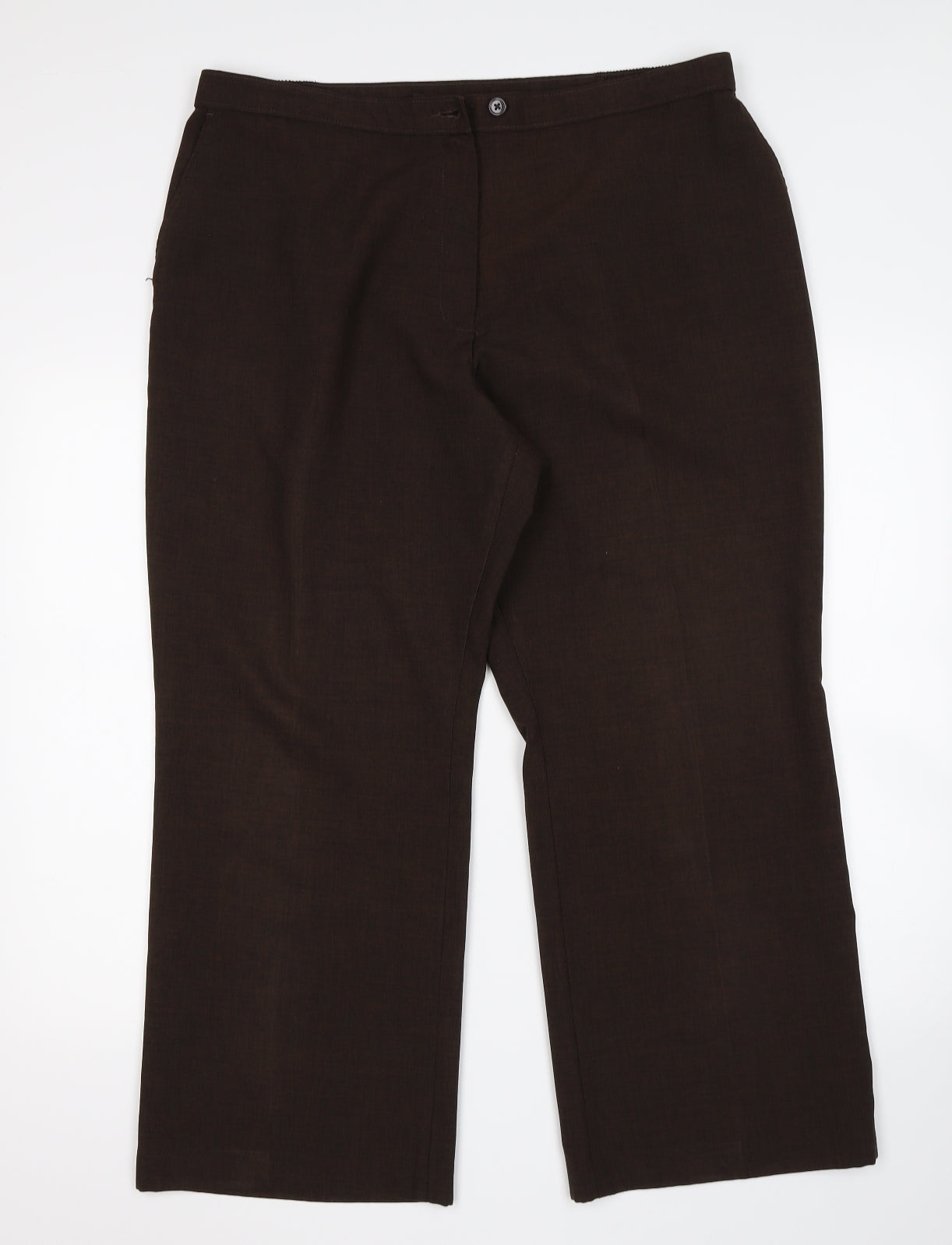 M&S Womens Brown   Trousers  Size 20 L26 in