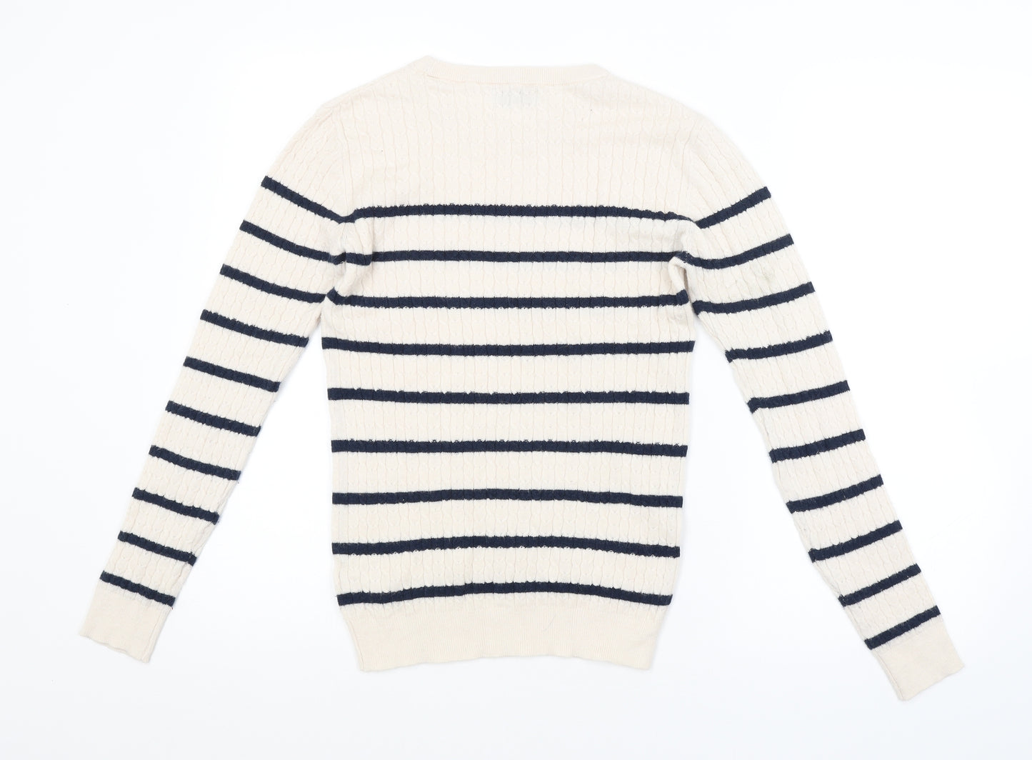 Papaya Womens Beige Striped  Pullover Jumper Size 10
