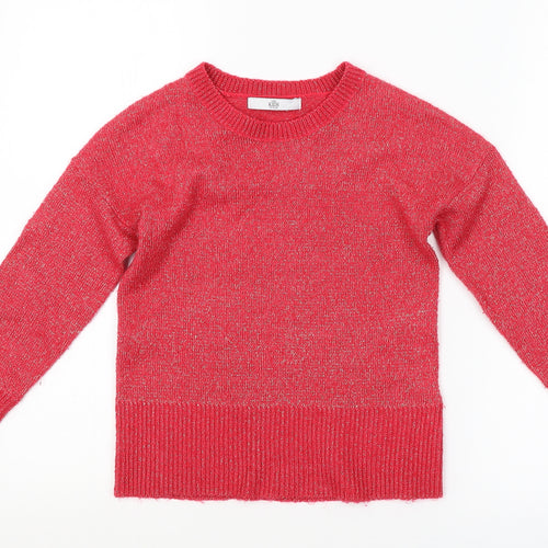 M&S Girls Pink   Pullover Jumper Size 8-9 Years