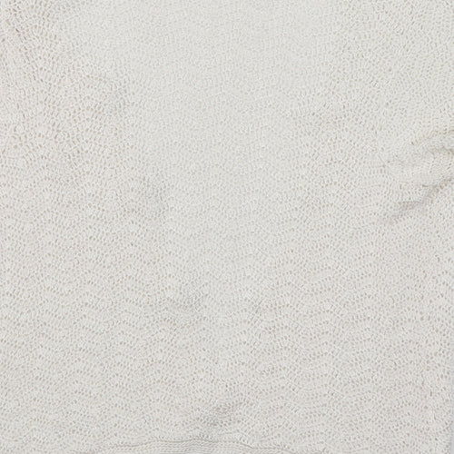 Richards Womens White Argyle/Diamond  Cardigan Jumper Size S