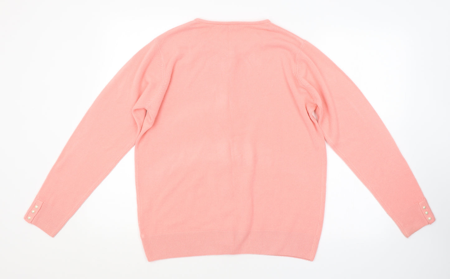 Daxon Womens Pink   Cardigan Jumper Size 14