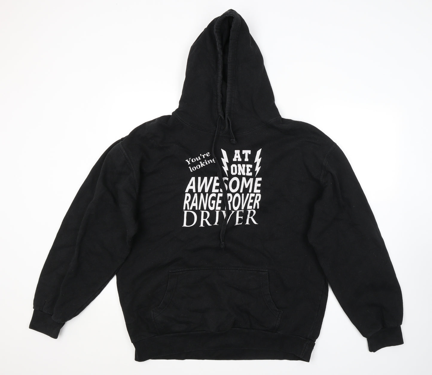 Preworn Mens Black   Pullover Hoodie Size 2XL