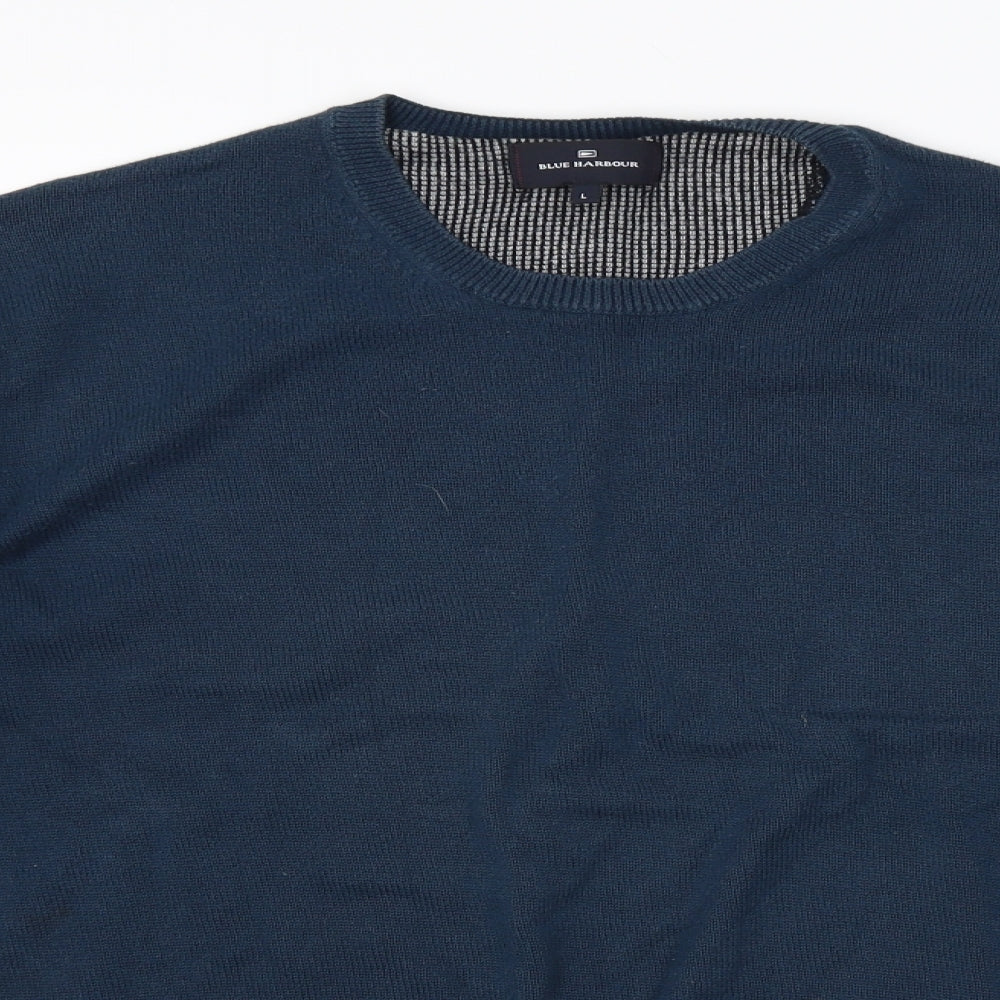 Blue Harbour Mens Blue   Pullover Jumper Size L
