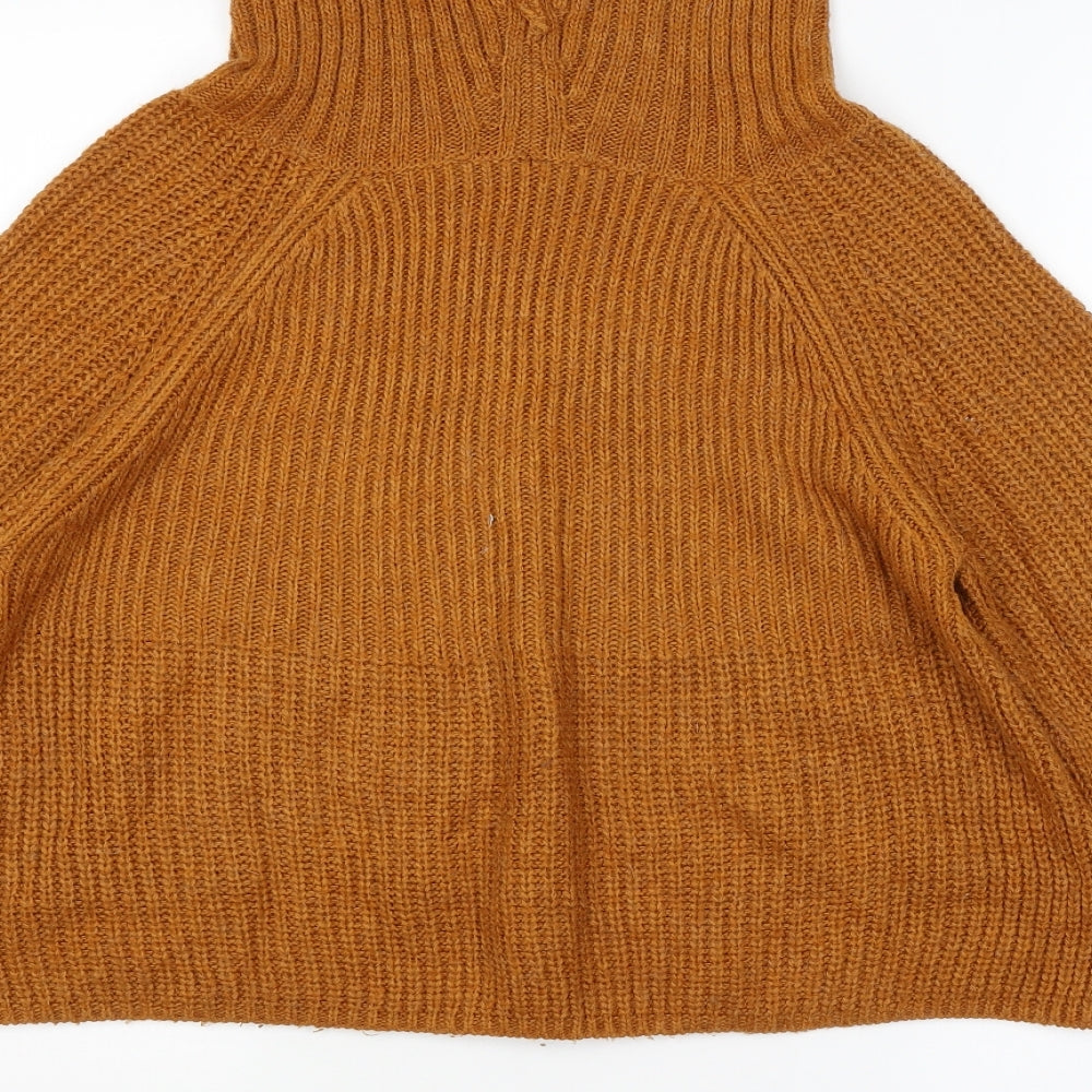 M&S Womens Orange Striped  Pullover Jumper Size 10