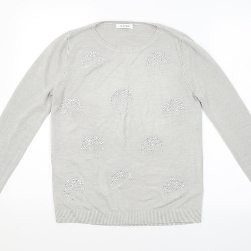 M&S Womens Grey   Pullover Jumper Size 10