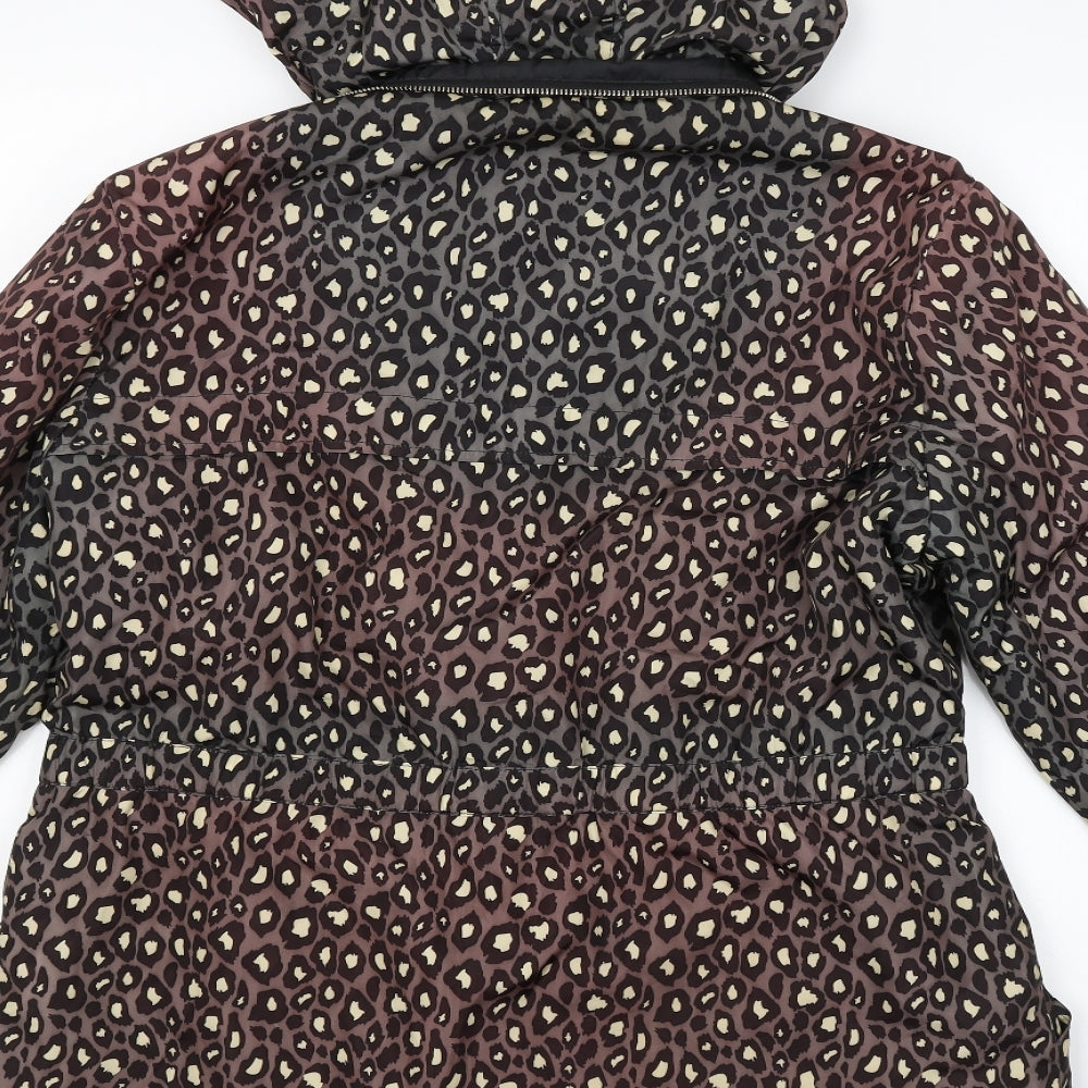 DANNIMAC Womens Multicoloured Animal Print  Rain Coat Coat Size 16