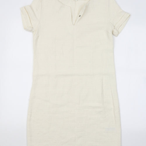 LAURA CLEMENT Womens White   Jumper Dress  Size 8