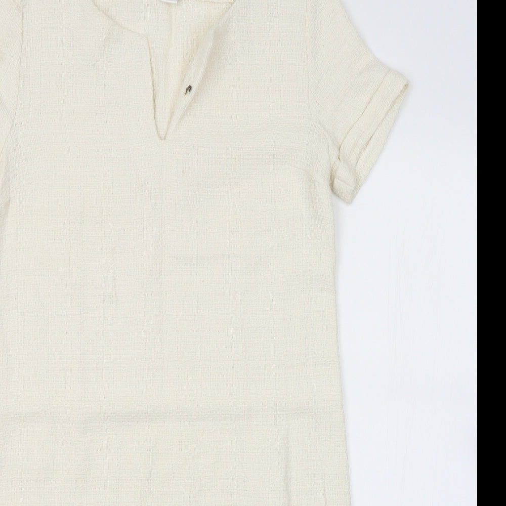 LAURA CLEMENT Womens White   Jumper Dress  Size 8