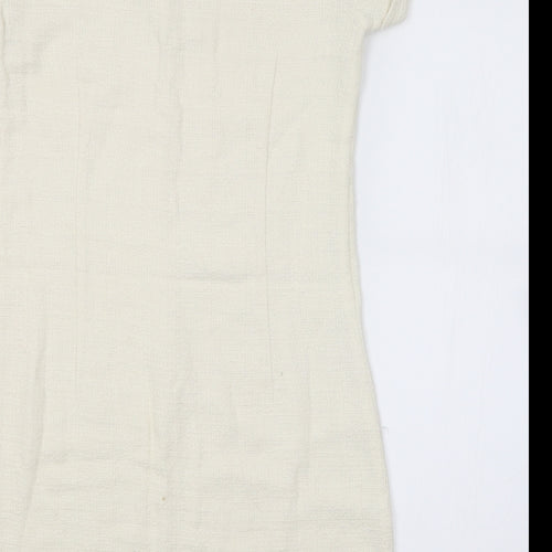 LAURA CLEMENT Womens White   Jumper Dress  Size 8