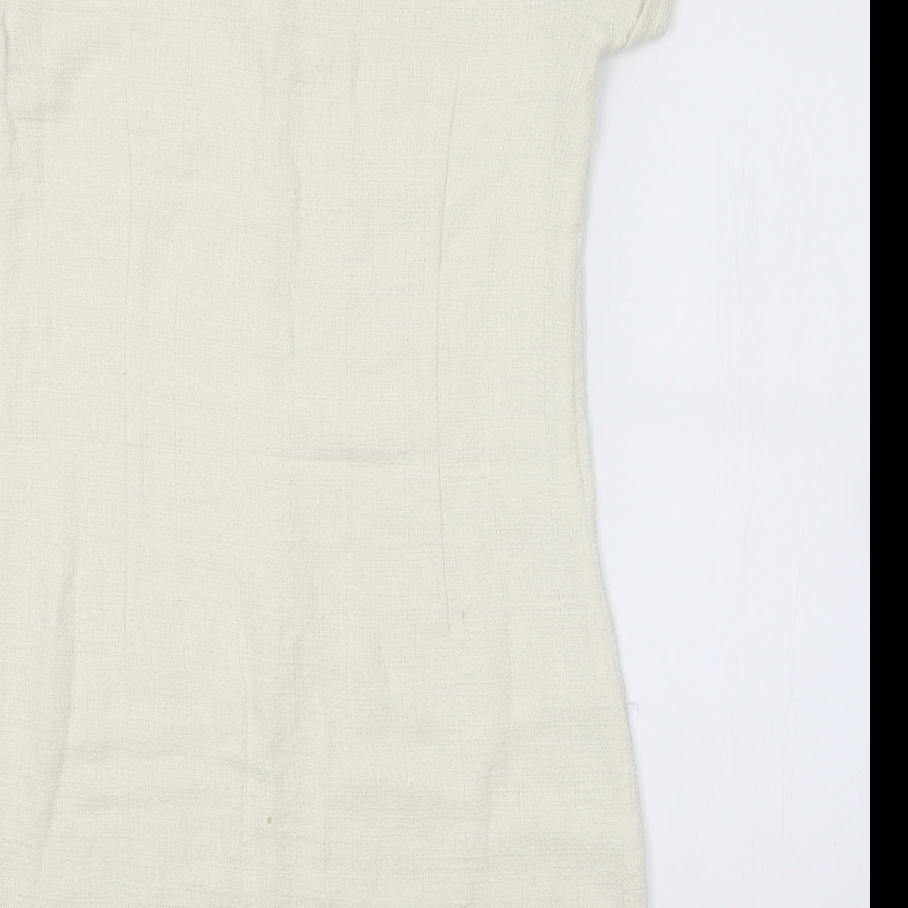 LAURA CLEMENT Womens White   Jumper Dress  Size 8