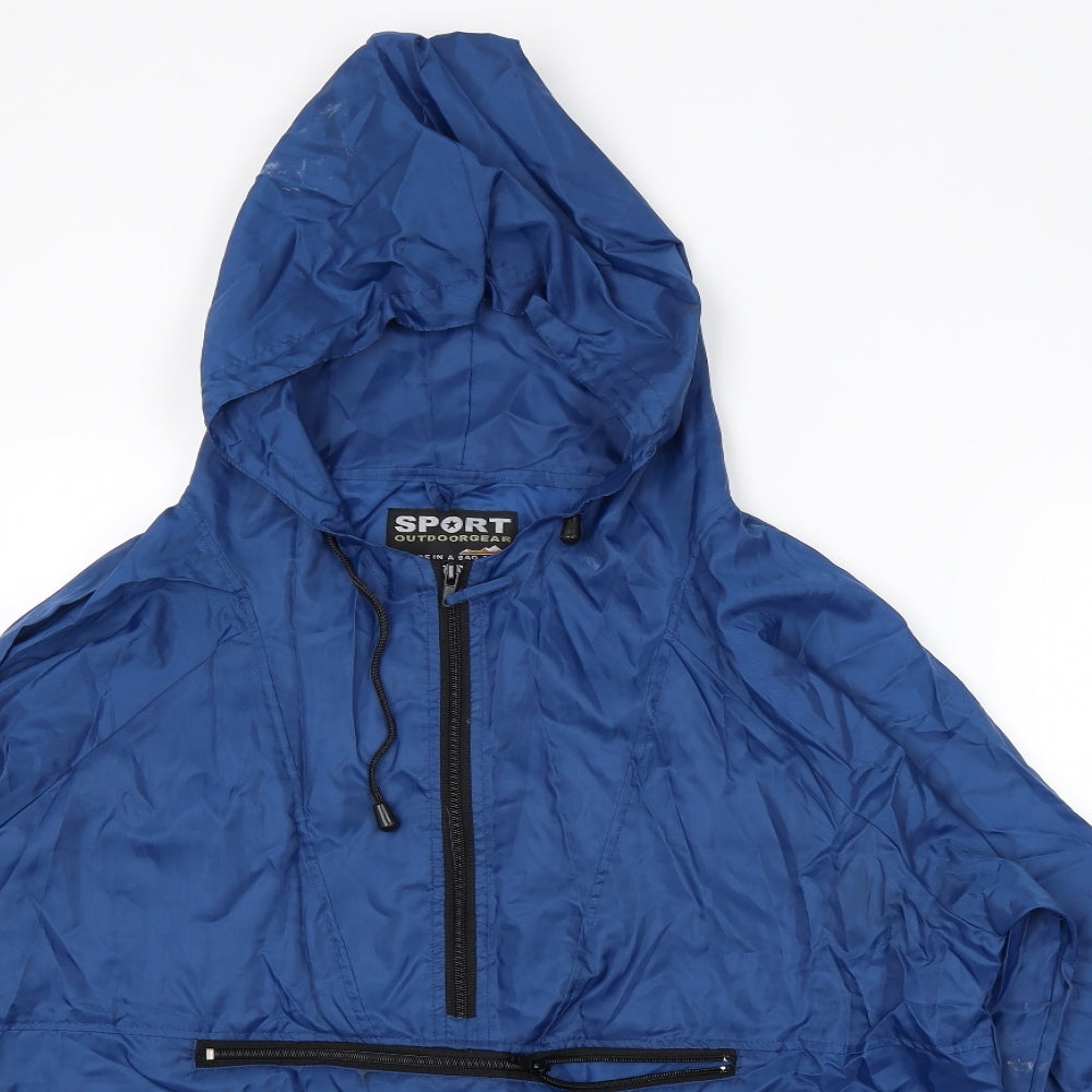 Preworn Mens Blue   Rain Coat Coat Size M