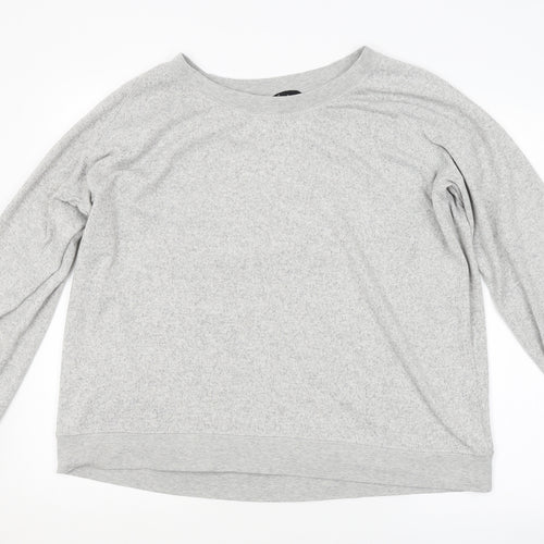 Feel Fabulous Womens Grey   Pullover Sweatshirt Size 18