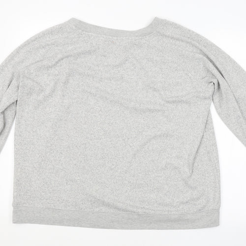 Feel Fabulous Womens Grey   Pullover Sweatshirt Size 18