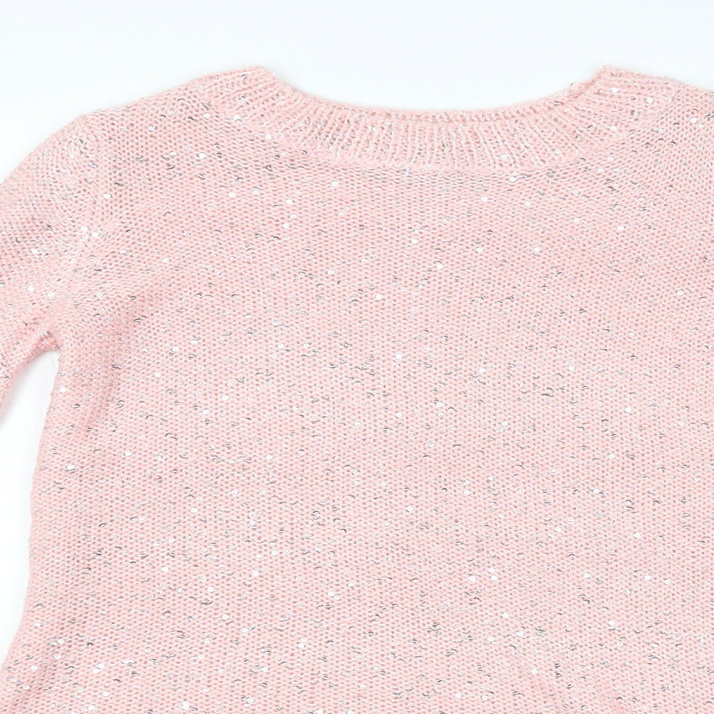 River Island Girls Pink   Pullover Jumper Size 11-12 Years